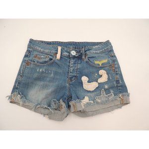 QSD Womens shorts cuffed appliqued Size 5/27